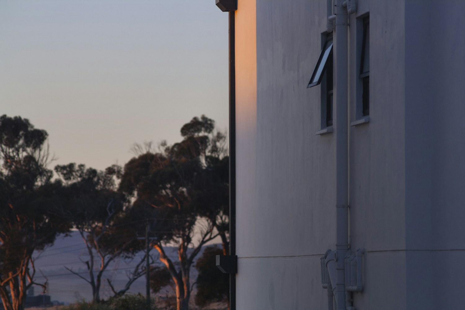 Contemporary Cape architecture in warm evening light
